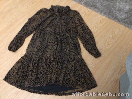 1st picture of New M&S Collection Brown & Black Animal Print Dress Sz UK 10 For Sale in Cebu, Philippines