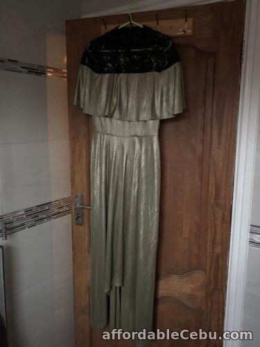 1st picture of MARKS AND SPENCER TEXTURED MAXI WAISTED DRESS GOLD MIX SIZE 8 For Sale in Cebu, Philippines