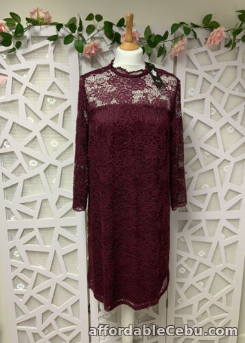 1st picture of BNWT F&F Dress Burgundy Lace Size 14 Occasion Party Wedding Christmas Maroon For Sale in Cebu, Philippines