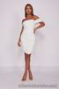 brand new parisian white slinky draped sleeve ruched mini dress size 8