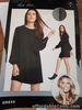 Esmara Heidi Klum Uk 16 L/S Dress Black Modern LETSWOW SHIFT BISHOP SLEEVE