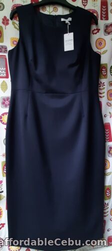 1st picture of Lovely fitted TM Lewin brand new navy blue dress size 14 For Sale in Cebu, Philippines