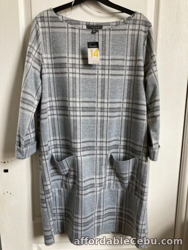 1st picture of Primark BNWT Size 12 UK Tunic Dress Grey Check NEW For Sale in Cebu, Philippines