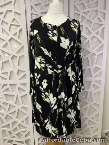 1st picture of BNWT EVANS DRESS SIZE 20 BLACK FLORAL PRINT TIE FRONT RRP £40 For Sale in Cebu, Philippines