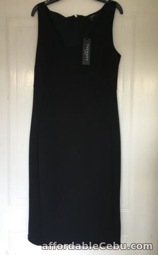 1st picture of New Therapy Womens Black Crepe Bodycon Sleeveless Dress UK Size 8 For Sale in Cebu, Philippines