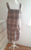 Md'M Revolution Size Uk 14 Brown/Beige Checked Pinafore Dress