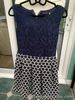 new tags Tenki Uk 8 two tone lace and polka dot dress