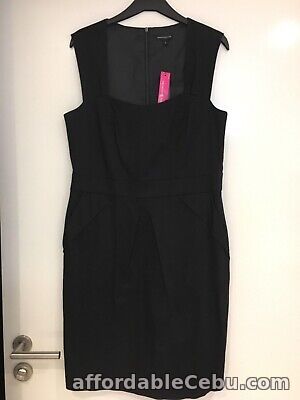 1st picture of M&S Black Cotton Workwear Lined Dress With Pockets Size 14 BNWT For Sale in Cebu, Philippines