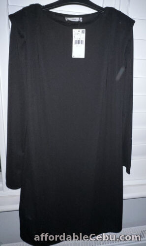 1st picture of Mango Black Tunic Dress Lbd Size Large Long Sleeved Dress 80s Inspired Nwt For Sale in Cebu, Philippines