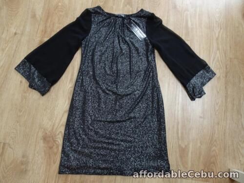 1st picture of BILLIE & BLOSSOM ladies black silver sparkle long sleeve party occasion dress 10 For Sale in Cebu, Philippines