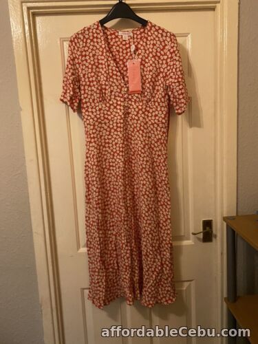 1st picture of Finery London ,Daisy Floral Print ,Red MidiDress,Size 10 New For Sale in Cebu, Philippines