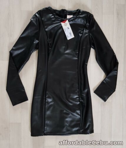 1st picture of LEE COOPER size 6 faux LEATHER MINI DRESS black PU party BODYCON long sleeves For Sale in Cebu, Philippines