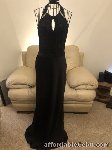 1st picture of Sexy Long Black Hand Embellished Black Tie Prom Dress By NEXT, Size 10, RRP £120 For Sale in Cebu, Philippines