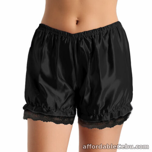 1st picture of Women Shorts Lolita Bloomers Lace Hem Pumpkin Short Pants Shiny Satin Underpants For Sale in Cebu, Philippines