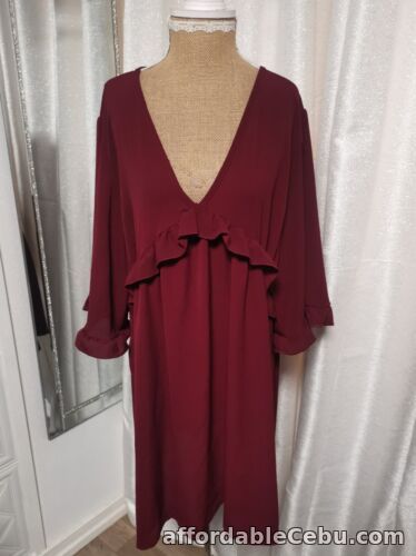 1st picture of Pink clove plus size oversized ruffle dress UK 18 womens ladies evening party For Sale in Cebu, Philippines
