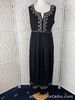 East Black beaded sequin sleeveless lined cotton crinkle dress BNWT size 18