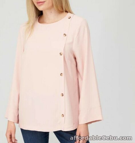 1st picture of V by Very Button Detail Size 12 Front Shell Top Blouse Pink For Sale in Cebu, Philippines