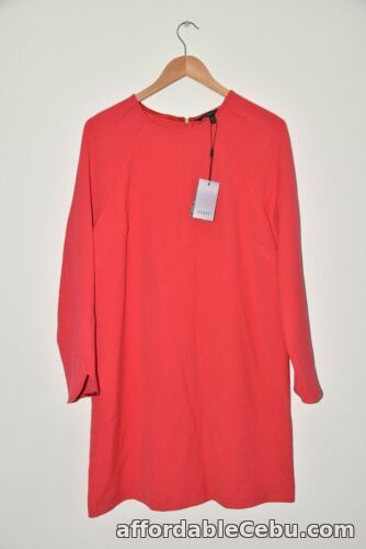 1st picture of £135 Red Coast Bobbi Tunic Shift Dress Coral Red Size 14 Long Sleeve For Sale in Cebu, Philippines