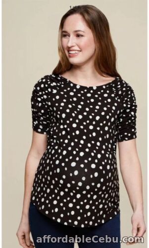 1st picture of Dorothy Perkins - Maternity Black/White Spot Print Top - Size 10 - BNWT For Sale in Cebu, Philippines