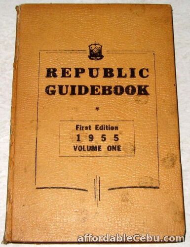 1st picture of 1955 Republic Guidebook First Edition Volume One BOOK For Sale in Cebu, Philippines