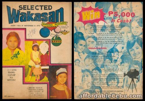 1st picture of 1970 Philippines SELECTED WAKASAN KOMIKS MAGASIN Nora,Vilma #25 Comics For Sale in Cebu, Philippines