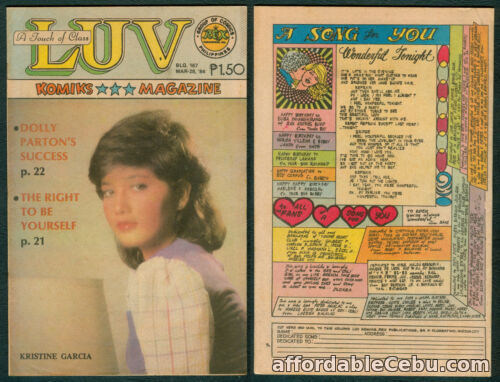 1st picture of 1984 Philippines LUV KOMIKS MAGASIN Kristine Garcia COMICS # 167 For Sale in Cebu, Philippines
