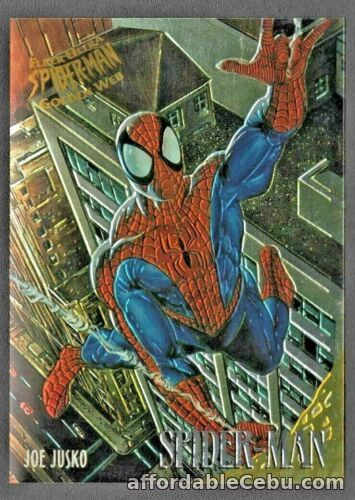 1st picture of Spider-Man 7/9 Golden Web 1995 Fleer Ultra Marvel Joe Jusko 7 Of 9 Holo Foil For Sale in Cebu, Philippines