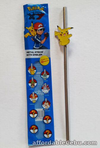 1st picture of Pokemon XY Pikachi Stainless Steel Metal Straw 7-Eleven Philippines EXCLUSIVE For Sale in Cebu, Philippines