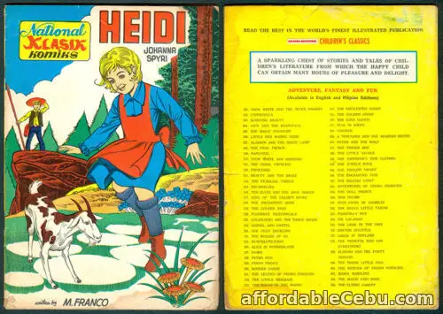 1st picture of Philippine National Classic Illustrated Komiks HEIDI Comics For Sale in Cebu, Philippines