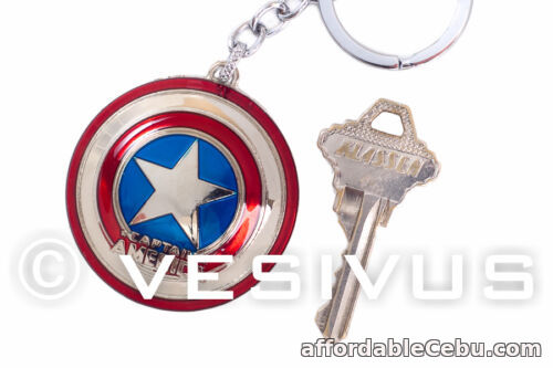 1st picture of KEYCHAIN - Marvel CAPTAIN AMERICA Shield SILVER Key Accessory Jewelry Superhero For Sale in Cebu, Philippines