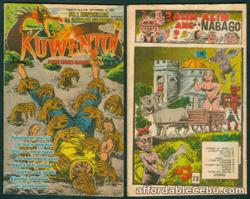 1st picture of 1994 Philippines KUWENTO KOMIKS MAGASIN Tatsulok Na Aklat COMICS #618 For Sale in Cebu, Philippines
