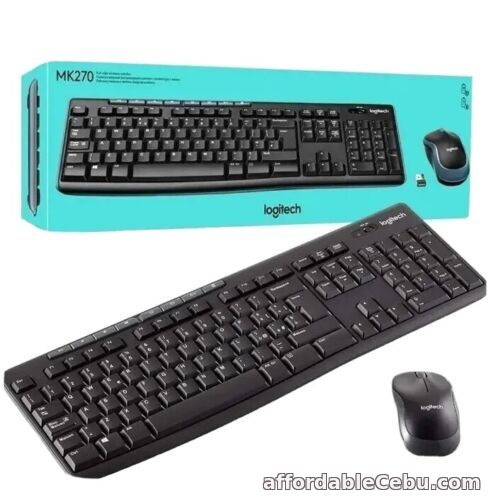 1st picture of Logitech MK270 Wireless Combo Keyboard and Mouse Set (UK QWERTY) For Sale in Cebu, Philippines