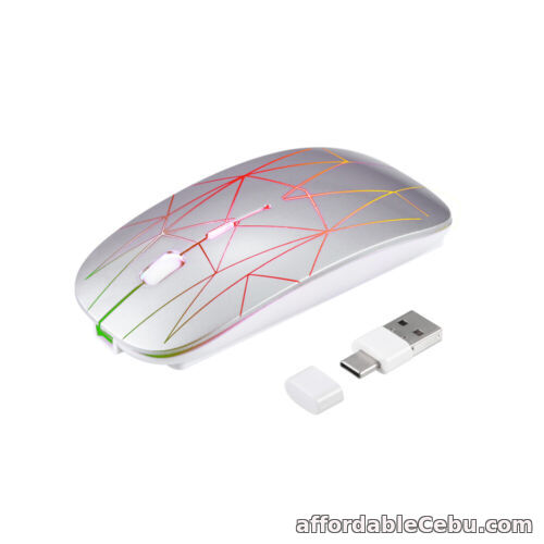 1st picture of Wireless TYPE-C rechargeable optical mouse RGB colorful light Mice For Sale in Cebu, Philippines