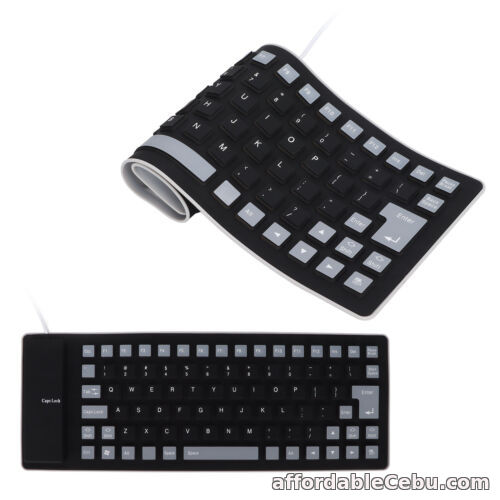 1st picture of (black)Foldable Silicone Keyboard USB Wired Mute Button Silicone Keyboard For Sale in Cebu, Philippines