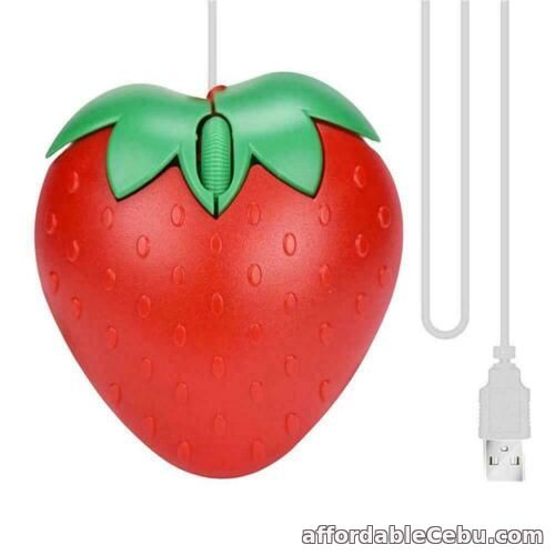 1st picture of USB Wired Game Mouse Mice Strawberry Style OpticalFor Laptop PC Plug Cute For Sale in Cebu, Philippines