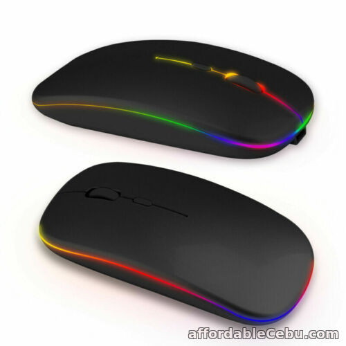 1st picture of 2.4GHz Wireless Optical Mouse Rechargeable USB RGB Cordless Mice For Laptop PC For Sale in Cebu, Philippines