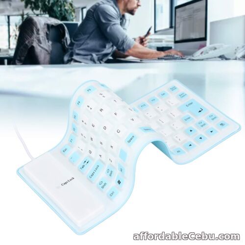 1st picture of (blue)Foldable Silicone Keyboard USB Wired 85 Keys Rollup Keyboard Waterproof For Sale in Cebu, Philippines