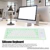 (Green)Foldable Silicone Keyboard Lightweight Portable Silicone Keyboard With