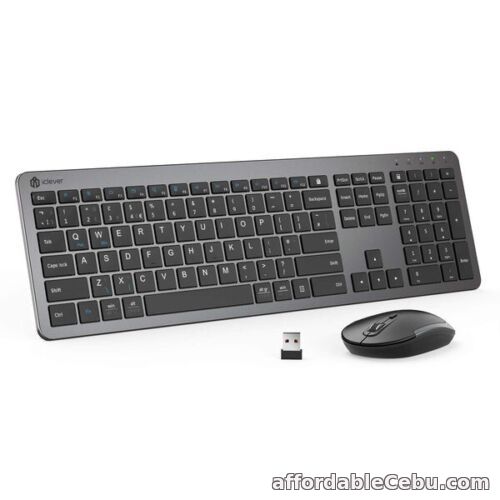 1st picture of Wireless Keyboard and Mouse Combo - 2.4G Portable  Rechargeable iClever Mac GK08 For Sale in Cebu, Philippines