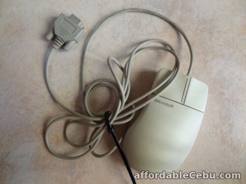 1st picture of Vintage Genuine Microsoft Serial Mechanical Computer Mouse 2.0A (Beige) For Sale in Cebu, Philippines