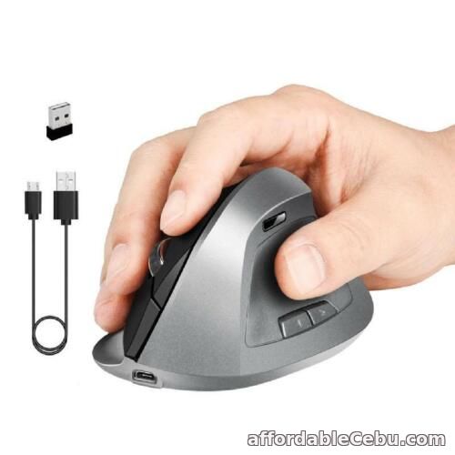 1st picture of Ergonomic Wireless Mouse 1600DPI USB Rechargeable 2.4GHz Optical Vertical Mice For Sale in Cebu, Philippines