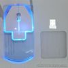 Transparent Wireless Light-up LED Mouse Mice+USB Receiver for PC Laptop Desktop