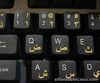 ARABIC-KEYBOARD-STICKERS-TRANSPARENT-Yellow-letters- for any keyboard,PC, laptop