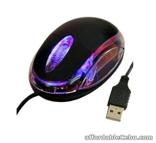 1st picture of WIRED USB OPTICAL MOUSE FOR PC LAPTOP COMPUTER SCROLL WHEEL - BLACK UK For Sale in Cebu, Philippines