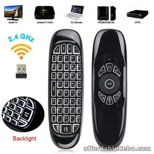 1st picture of C120 RGB 7 Backlight Fly Air Mouse Wireless Backlit Keyboard 2.4G Remote Control For Sale in Cebu, Philippines