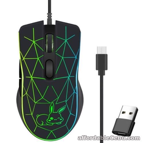 1st picture of Wired RGB Gaming Mouse e-sports Mice 800-2400DPI 6 Independent Button Keys For Sale in Cebu, Philippines