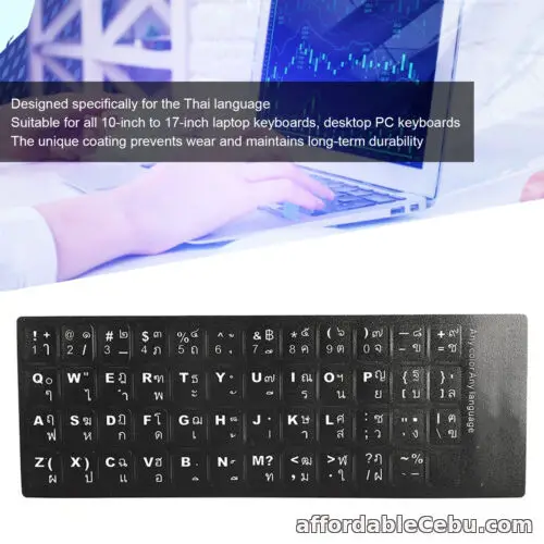 1st picture of Thai Keyboard Sticker Waterproof Desktop Computer Keyboard Sticker Replacement For Sale in Cebu, Philippines