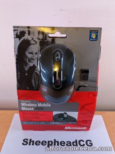 1st picture of Microsoft Black Wireless Mobile Mouse 4000 - Bluetrack 2.4Ghz - USB - Brand New! For Sale in Cebu, Philippines
