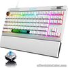 RGB Mechanical Gaming Keyboard 87 Keys Wired Multimedia Controls & Volume Wheel