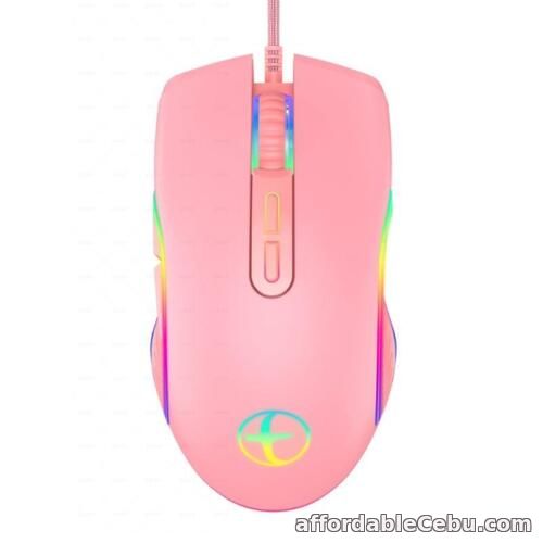 1st picture of LED Cute Wired Mouse Pink Mice for PC Laptop Computer Games Ergonomic 7 Buttons For Sale in Cebu, Philippines